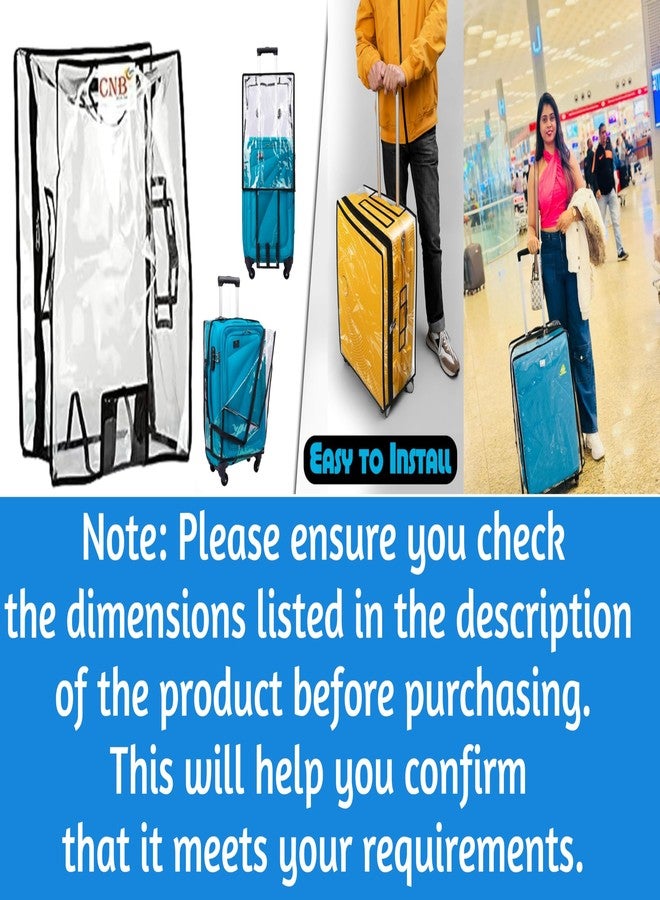 Fambal 28" Zippered PVC Transparent Suitcase Covers Protectors, Waterproof Dustproof Trolley Luggage Suitcase Size Large Check-in Bag (Pack of 1) (68x46x33cms) - Image 3